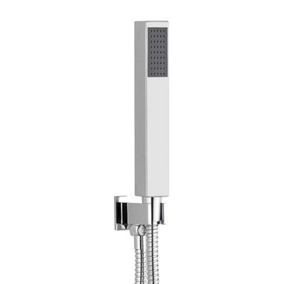 Essential Chrome Square Hand Shower And Bracket from B&Q