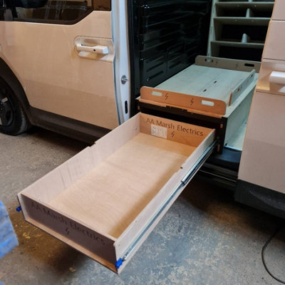  - Kia Pv5 Van Floor Mounted Side Door Drawer Storage Box
