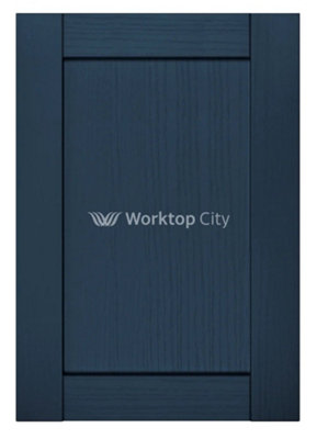 B&Q -  Balmoral Wood Grain 'skinny' Shaker Navy Blue Ash- Replacement Kitchen Doors 570mm X 295mm Sample Door (Free P&p)