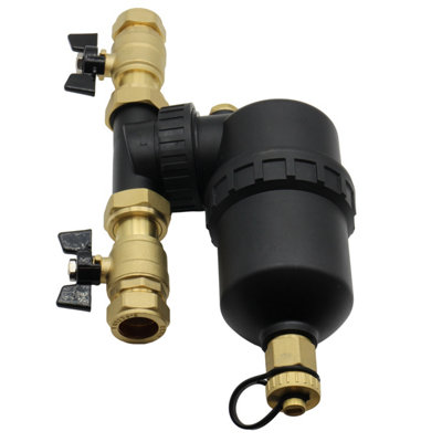 Magnetic Filter For Central Heating Systems 22mm With Isolation Valves from B&Q