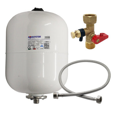 Reliance Ar18 Aquasystem 18 Litre 3.5 Bar 3/4 Mi Potable Expansion Vessel With Hose & Service Valve Xves 050 051 from B&Q