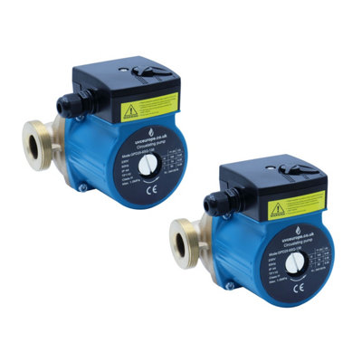 2 X Bronze Circulation Pump Gpd25-6Sq-13025-60 130Bs6M Head (Twin Pack) from B&Q