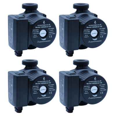 4 X A-Rated 15-60 130 High Energy Efficient Circulation Pump Kes25-6-130 (Four Pack) from B&Q