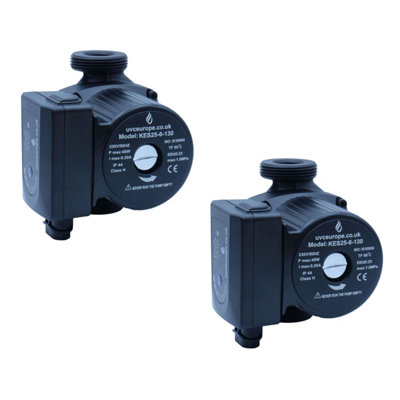 2 X A-Rated 15-60 130 High Energy Efficient Circulation Pump Kes25-6-130 (Twin Pack) from B&Q