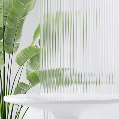 Reeded Glass Window FilmDecorative Privacy Film (W) 1M (L) 1.5M from B&Q