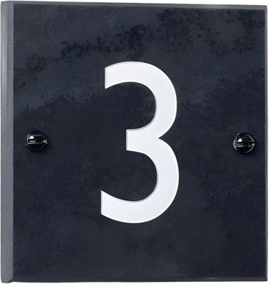 Personalised Engraved Slate House Sign 10Cm X 10Cm from B&Q