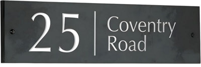 Personalised Engraved Slate House Sign 40Cm X 10Cm from B&Q