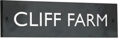 Personalised Engraved Slate House Sign 40Cm X 10Cm from B&Q