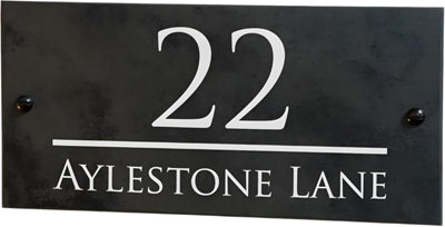 Personalised Engraved Slate House Sign 20Cm X 10Cm from B&Q