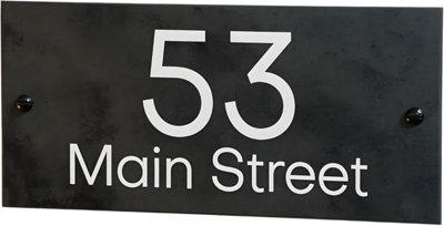 Personalised Engraved Slate House Sign 20Cm X 10Cm from B&Q