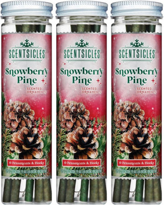 Scentsicles Snowberry Pine Scented Christmas Ornaments With Hooks3 Bottles from B&Q