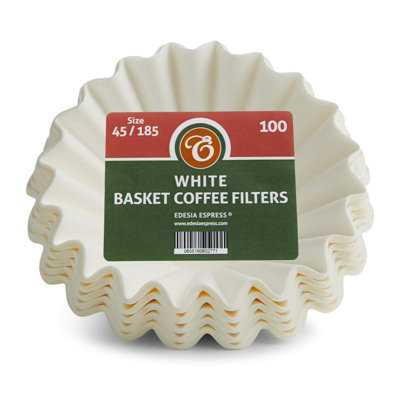 Edesia Espress 100 Size 45/185 White Basket Coffee Filters from B&Q