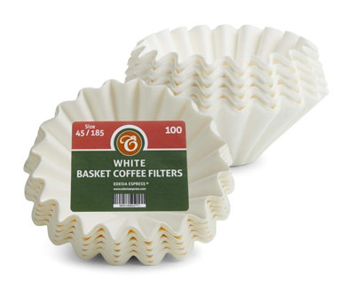Edesia Espress 200 Size 45/185 White Basket Coffee Filters from B&Q