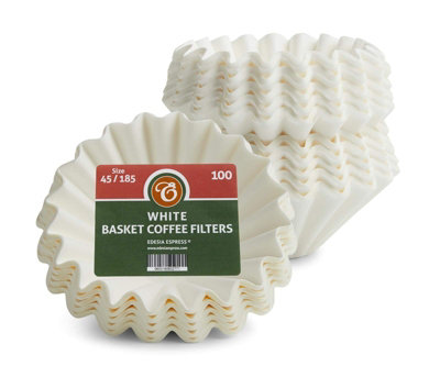 Edesia Espress 300 Size 45/185 White Basket Coffee Filters from B&Q