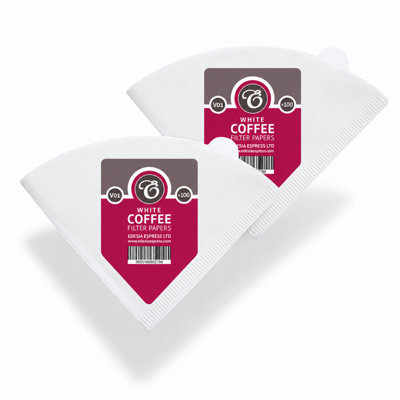 Edesia Espress 200 Size V01 White Coffee Filter Paper ConesV ShapedCompatible With Hario Size 01