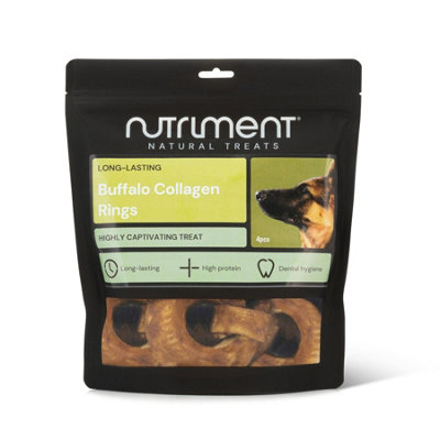 Pet Treats Wholesale Natural Treats Buffalo Collagen Rings For Dogs (4Pcs) Hypoallergenic Long Lasting High Protein Dental Chews from B&Q