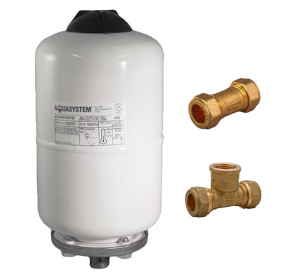 RelianceAquasystem Ar2 2 Litre Potable Expansion Vessel (Xves050010) + Check Valve + 15mm Tee from B&Q