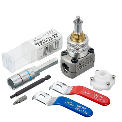 Aladdin Easyfit Isolation Valve 15mm Starter PackSecondary Stop TapPipe Freezing AlternativeEmergency Stop Tap from B&Q