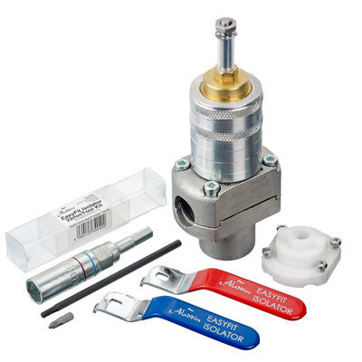Aladdin Easyfit Isolator 28mm Starter PackSecondary Stop TapPipe Freezing AlternativeEmergency Stop Tap from B&Q