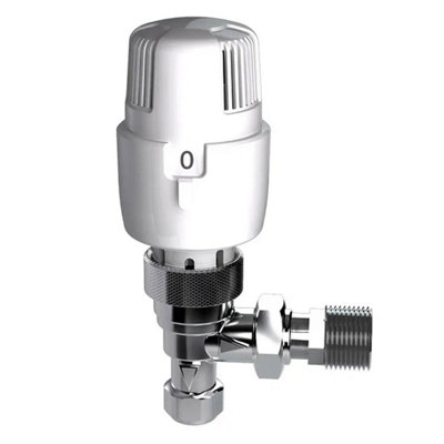Inta I-Therm 10/8mm Angled Thermostatic Radiator Valve108Trva from B&Q