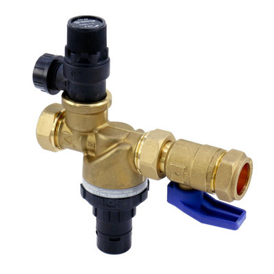 Heatrae Sadia Santon Premier Plus Cold Water Combination Valve 3.5 / 6 Bar 95605022 With Isolation Valve from B&Q