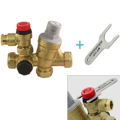 Caleffi22mm Inlet Control Multibloc Valve Group 533002Cst / F0001021 + Prv Key from B&Q