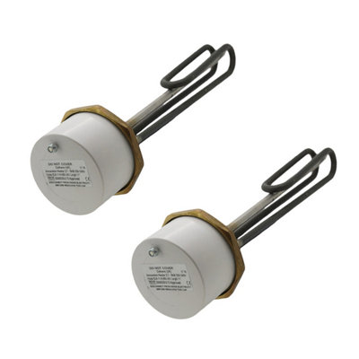 2 X Immersion Heater 11" Incoloy For Unvented Cylinder (Twin Pack) from B&Q