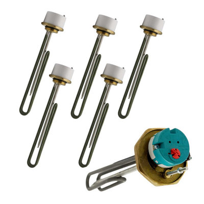 5 X Immersion Heater 14" Incoloy For Unvented Cylinder (Five Pack) from B&Q