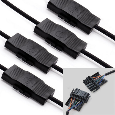 4 X Tesla Ea5Yplug 3 Or 5-Way Wiring Connector With Strain ReliefE5Plug (Four Pack) from B&Q