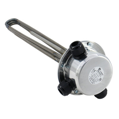 Thermco Titanium 400mm 1 3/4" 9Kw Industrial Immersion HeaterSingle/three Phase With Aluminium Cover (33040-Xgtsn) from B&Q
