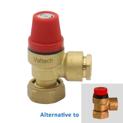 Telford Cylinders6 Bar Pressure Relief Valve Replacement With Loose Nut ConnectionAlternative from B&Q
