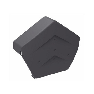 Home.smart Grey Angled Ridge End Cap For Dry Verge SystemsGable Apex Roof TilesBlack1 Metre from B&Q