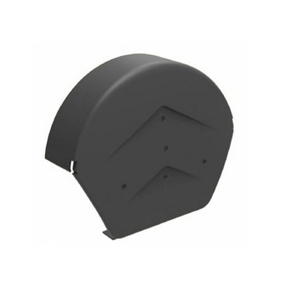 Home.smart Grey Half Round Ridge End Cap For Dry Verge SystemsGable Apex Roof TilesBlack1 Metre from B&Q