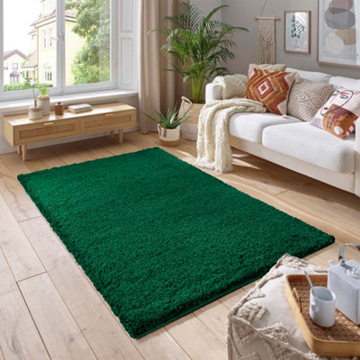  - Smart Living Shaggy Soft Thick Area RugLiving Room CarpetKitchen FloorBedroom Soft Rugs 60Cm X 220CmEmerald