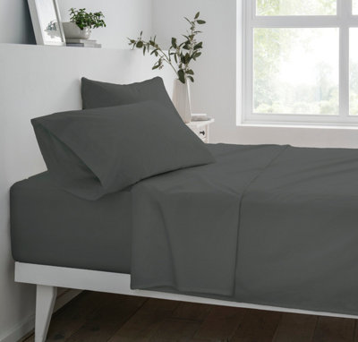 Smart Living Super Soft Easy Care Polycotton Bed Linen Luxury Bedding 25Cm Deep Bedsheet Non Iron Fitted Sheet Or Pillowcase Pair from B&Q