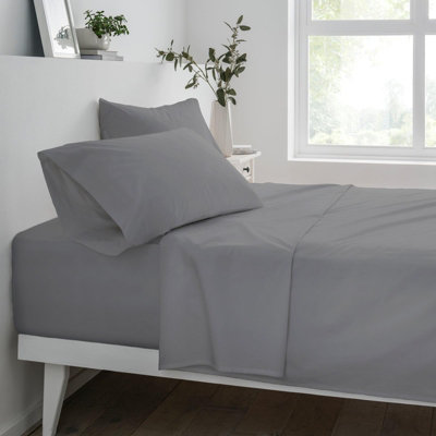 Smart Living Super Soft Easy Care Polycotton Bed Linen Luxury Bedding 25Cm Deep Bedsheet Non Iron Fitted Sheet Or Pillowcase Pair from B&Q
