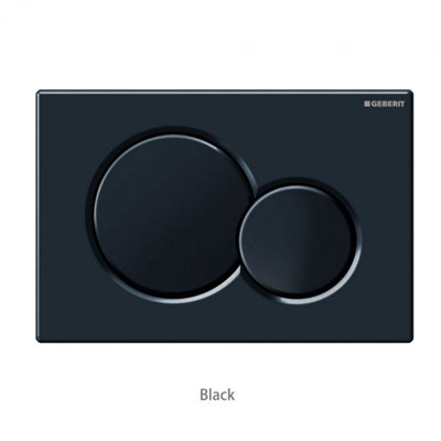 Geberit Sigma01 Dual Flush Plate Black from B&Q