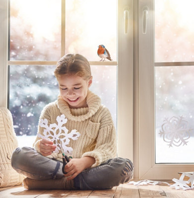 Quote My Wall Small Robin Christmas Window Decal Sticker Children's Kids Window Decals Decorations from B&Q