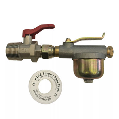 PlumbEZ Ultra Compact Valve With Oil Tank Filter ValveHeating Oil Tank Filter Valve from B&Q