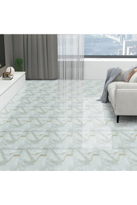 B&Q -  Stone Grain Design Pvc Tiles 10Pcs Self Adhesive Flooring For Indoors30X30Cm