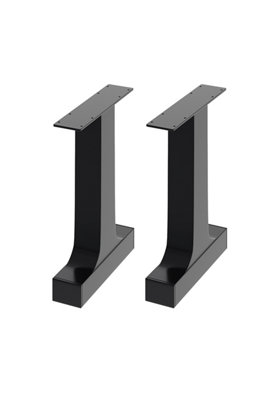 Garden Sanctuary 2Pcs Sleek Black Metal Furniture Legs For Table & Desk H 40Cm from B&Q