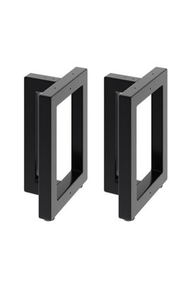 Garden Sanctuary 2Pcs Metal Furniture Legs With Anti-Slip Plastic Foot Pads For Tables And Desks H 40Cm from B&Q