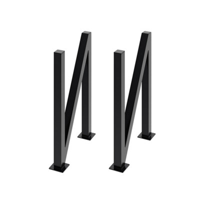 Garden Sanctuary 1 Pair N-Shaped Iron Table Legs With Anti-Slip Design Minimalist Style H 71Cm from B&Q