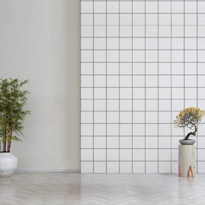 Garden Sanctuary 10Pcs Geometric Brick Effect Peel And Stick Wall Stickers 60Cm X 30Cm from B&Q