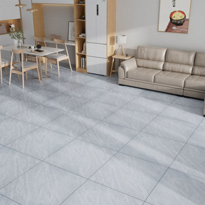 Garden Sanctuary 14Pcs 60X60cm Self-Adhesive Pvc Tiles With Realistic Stone Design