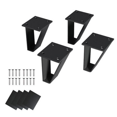 Garden Sanctuary 4 Pcstrapezoid Metal Legs For Timeless Furniture Design 7Cm W X 7Cm D X 10Cm H from B&Q