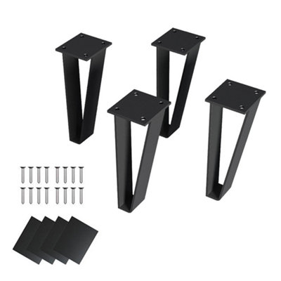 Garden Sanctuary 4 Pcs Trapezoidal Steel Guardians Of Modern Furniture Legs 7Cm W X 7Cm D X 20Cm H from B&Q