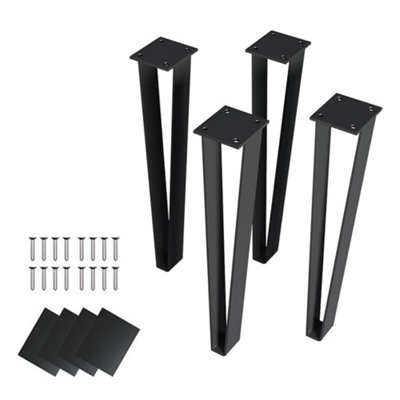 Garden Sanctuary 4 Pcs Angular Elegance Trapezoid Metal Furniture Supports 7Cm W X 7Cm D X 40Cm H from B&Q