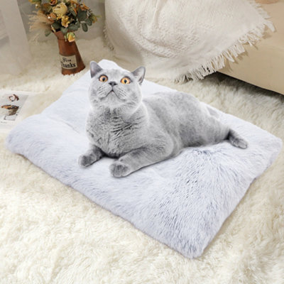 B&Q -  Gradient Grey Washable Plush Rectangle Pet Bed 109M W X 72Cm D