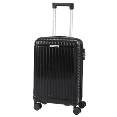 Thehotsale Black Hardside Carry-On Suitcase With Spinner Wheels from B&Q